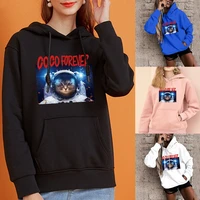 womens hoodie harajuku casual pullover sports hoodie astronaut print sports pullover long sleeve base girls fashion clothing