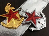 3d metal five pointed anchor stars auto emblem badge sticker decals car accessories