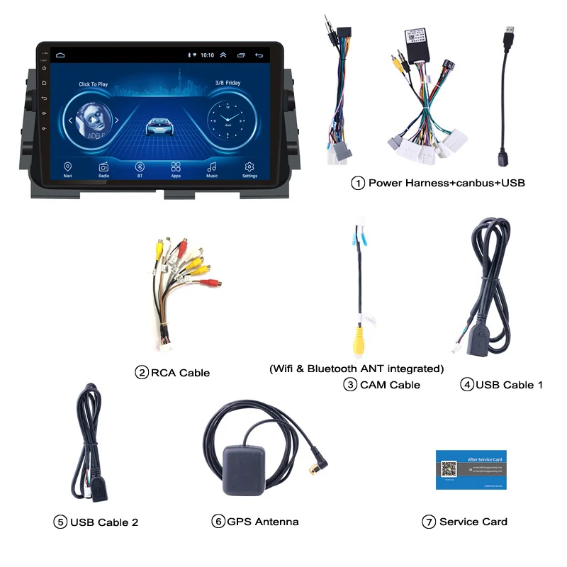 10,1 дюймов Android 8,1 Автомобильная dvd-навигационная система для Nissan kicks- Мультимедиа Радио DVD система