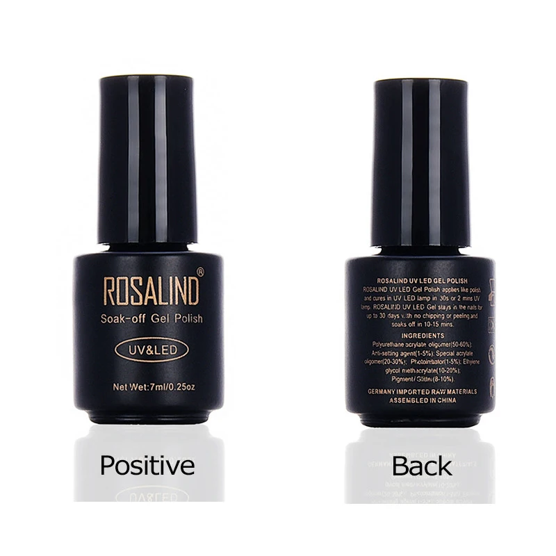 Гель-лак ROSALIND УФ 7 мл топовое покрытие база лак для ногтей удаляемый замачиванием