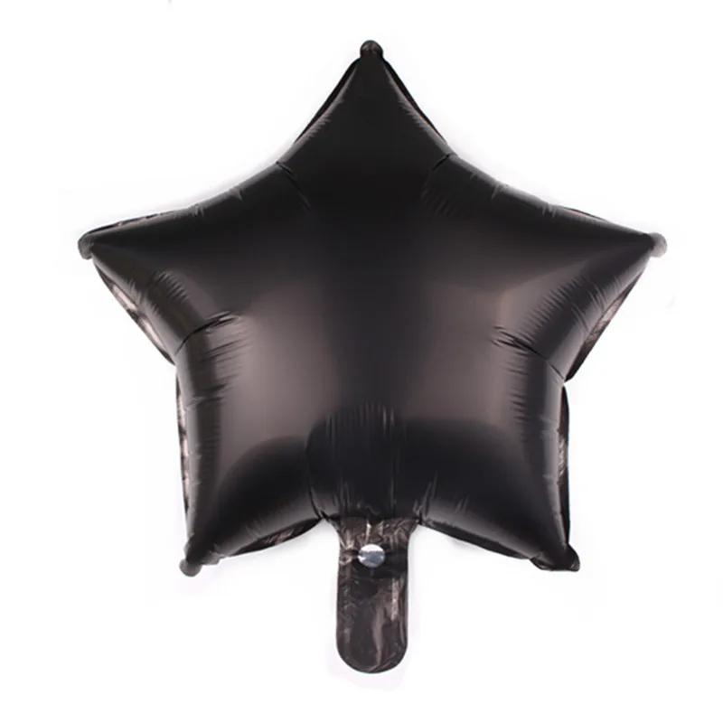 Metal Black 18 дюймов Многоцветный Металлический Макарон Фольга звезда Алюминий шар Baby Shower праздничные декорации на свадьбу, вечеринку, день рождения макет воздушный шар - Цвет: Metal Black