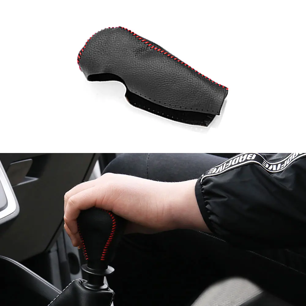 

For Honda Crider 2013 2014 2015 2016 2017 2018 AT 1pc PU Leather Hand Brake Shift Knob Cover Car Decor Shift Knob Shell