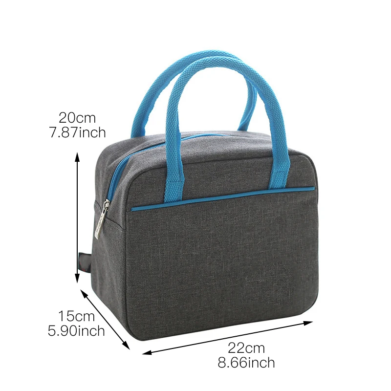 

Fashion Oxford Portable Zipper Insulated Lunch Bag Thermal Bag Kids Women Cooler Thermo Food Picnic Bag Student Lunch Box Tote