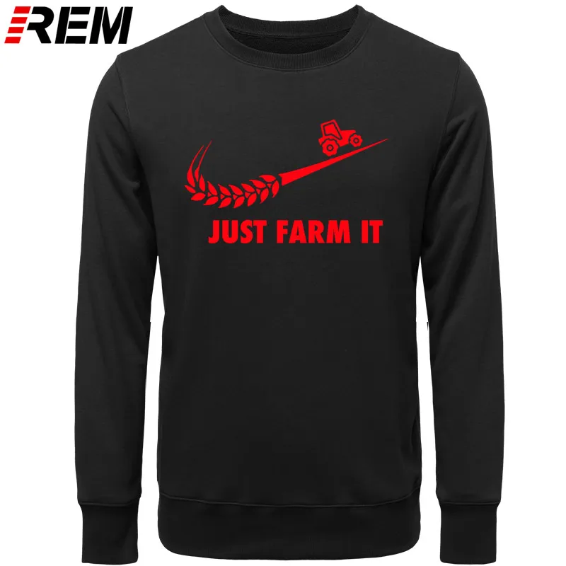 Худи rem Fashion Just Farm It для мужчин, с круглым вырезом, хлопок, с длинным рукавом, фермер, фермерский человек, топы, Толстовки, Толстовки