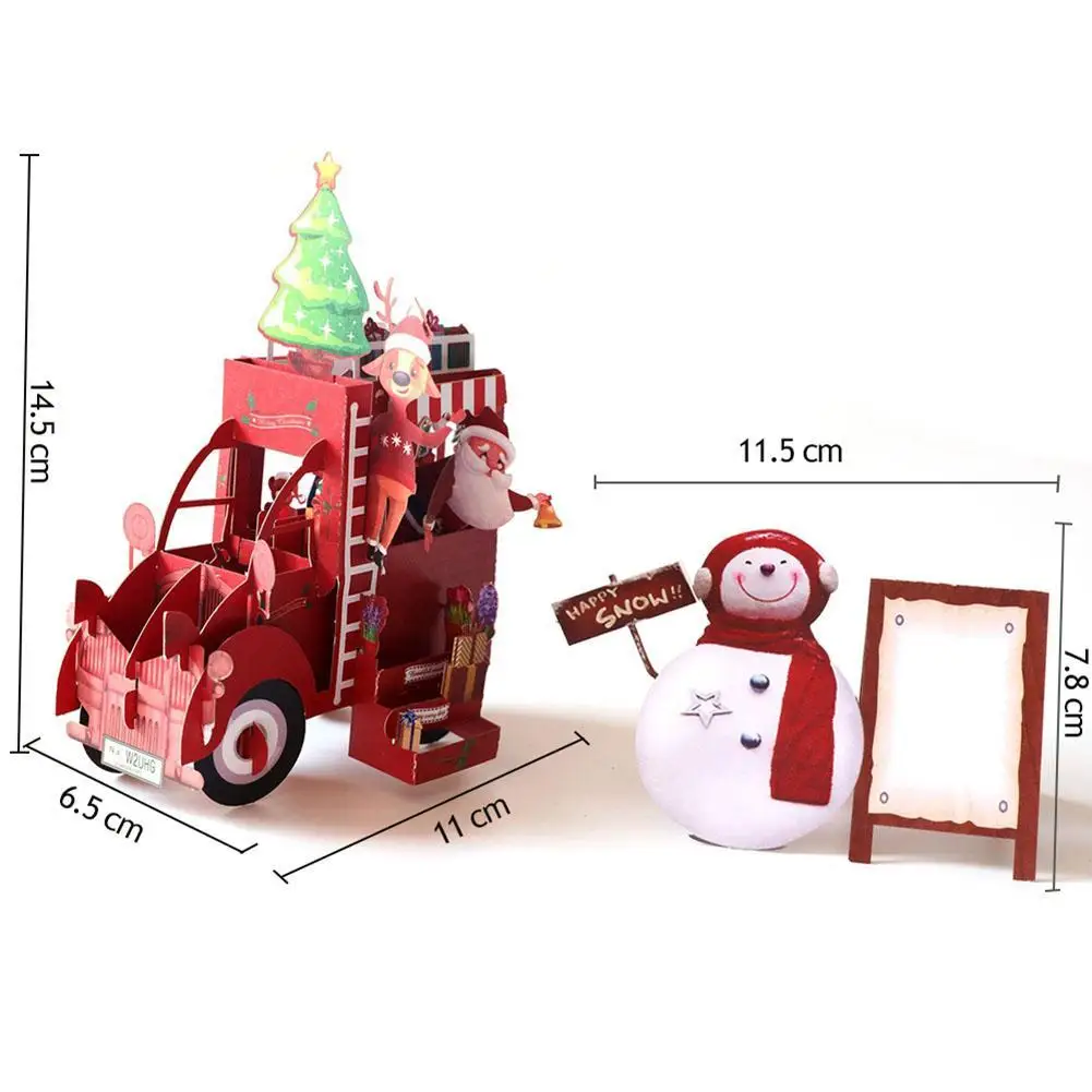 

3D Christmas Greeting Cards Birthday Card Greeting Decorations Year For New Cards Festival Christmas Xmas Gift Party Greeti Z0Z3