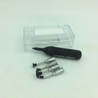 2 sets rubber ic pick up vacuum sucking pen with 4 suction headers for capacitor resistor chip soldering pump sucker tool black