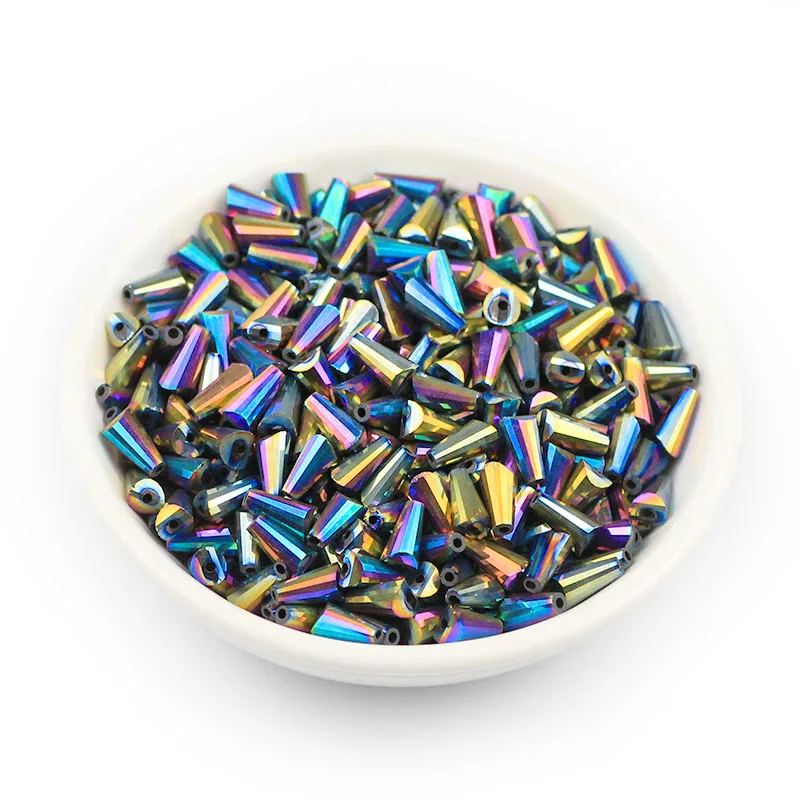 MKTREG 4*8 мм Австрийские хрустальные бусины в форме башни 70 шт./лот стеклянные бусины для ювелирных изделий, браслетов и ожерелий DIY