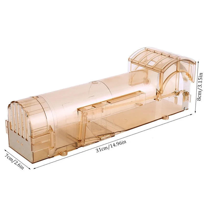 

1pcs Mouse Trap Humane Rodent Catcher Catches Mice Alive Transparent Smart Mouse Trap No Kill Live Catch Garden Supplies