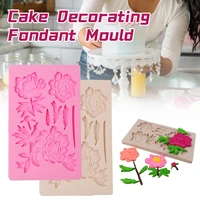 flower leaf fondant mold for cake decoration chrysanthemum roses silicone candy mold cupcake topper clay crafting chocolate mold