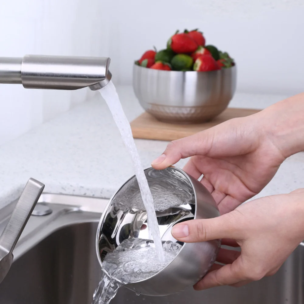 1 шт. 11 см Нержавеющая сталь миска двухслойная теплоизоляция чаша для риса не