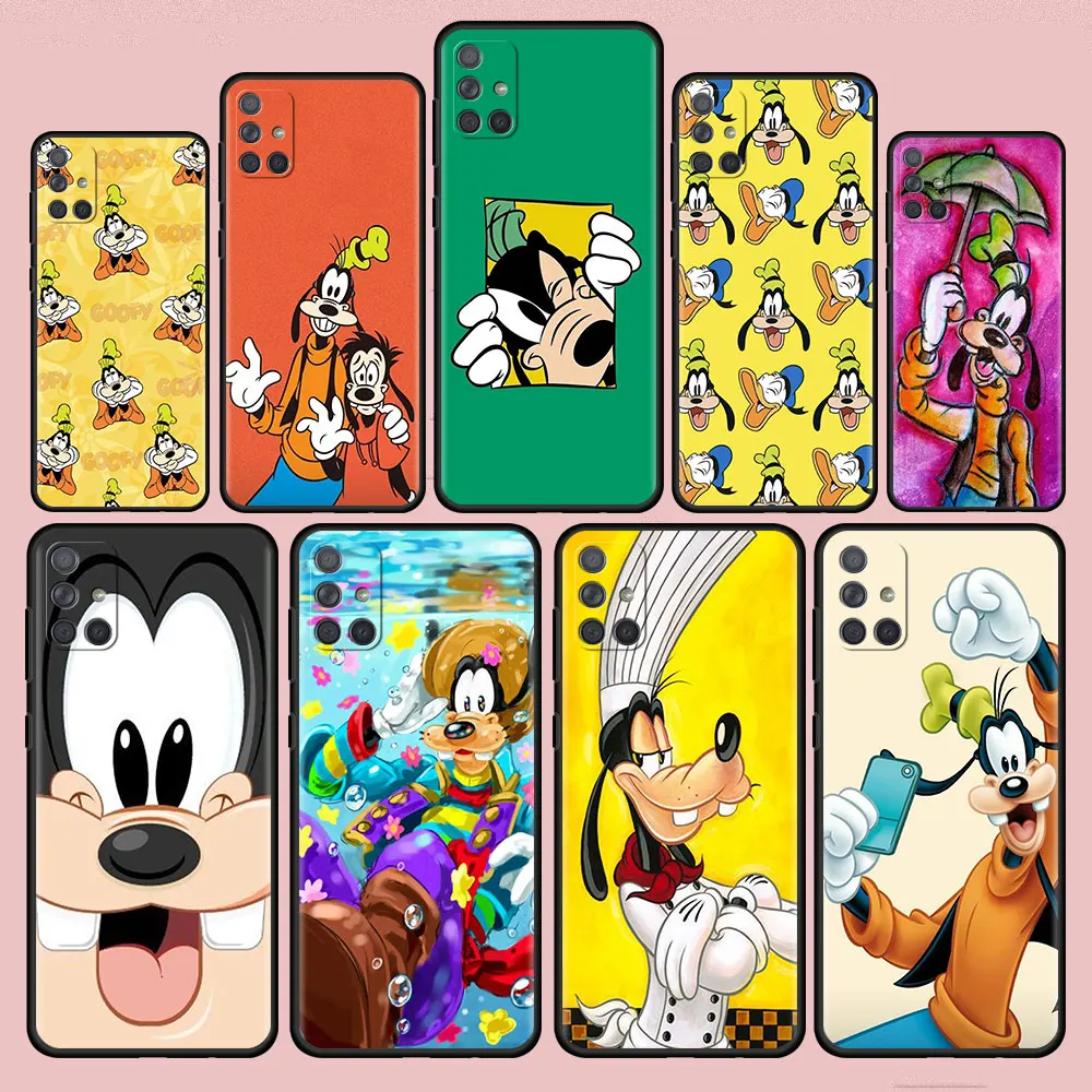 

Disney Goofy Cartoon Case For Samsung Galaxy A51 A12 A21s A71 A52 A31 A32 A02s A72 5G Black Soft Cover Phone Luxury Coque