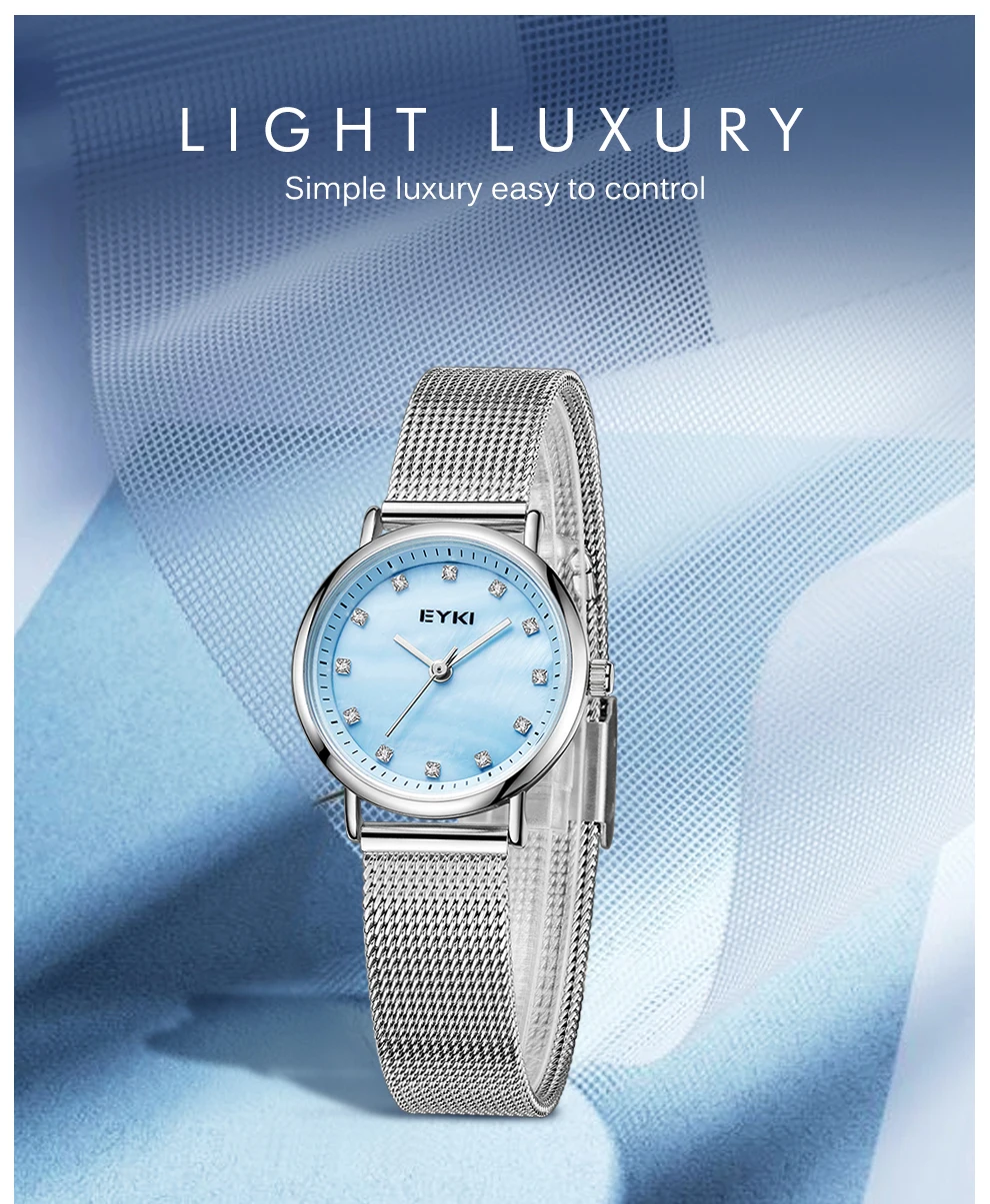 EYKI Топ бренд женские часы водонепроницаемые для девушек браслет из нержавеющей