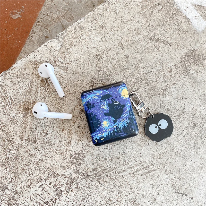 Чехол Totoro Van Gogh с рисунком звездного неба для Airpods 2 Pro мультяшный чехол bluetooth