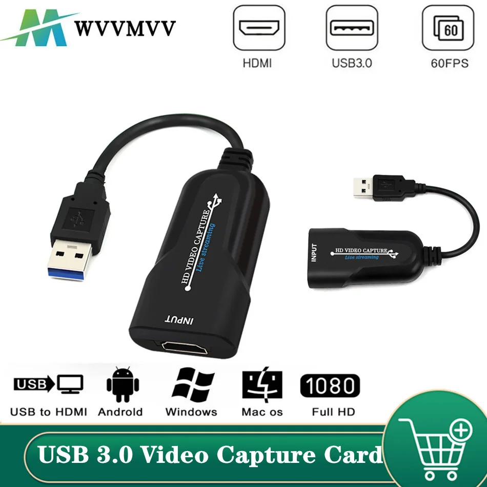 

4K HDMI-совместимая карта видеозахвата USB 3,0 1080p 60Fps карта захвата игр запись коробка для прямой трансляции для PS4 HD-камеры
