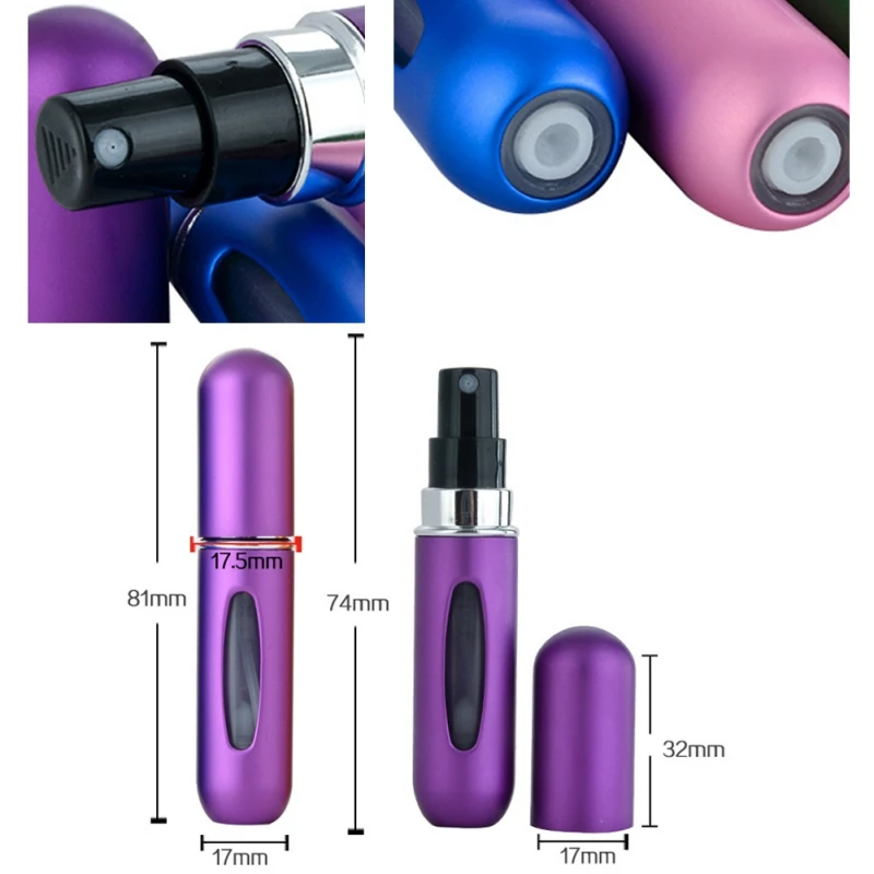 Портативный дорожный мини Контейнер объемом 5 мл алюминиевые многоразовые