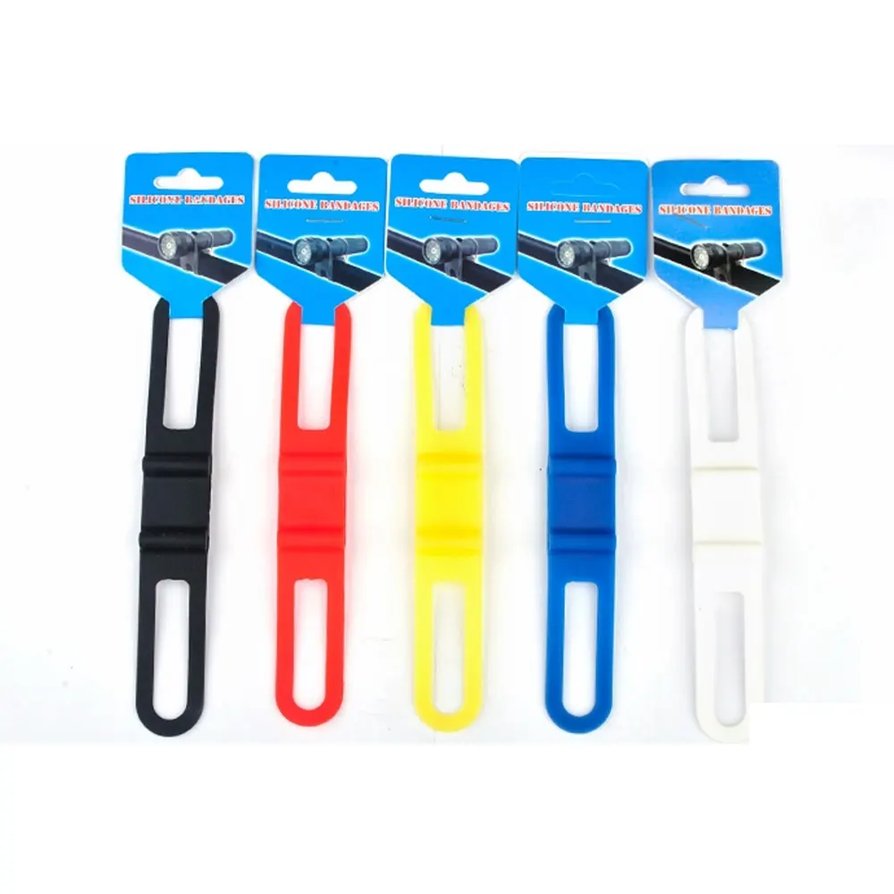 4 шт. велосипедный руль силиконовый ремешок Велоспорт светильник держатель