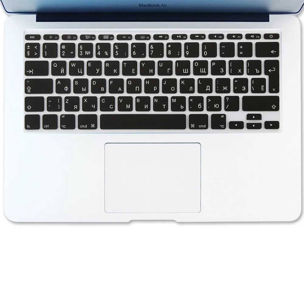 Евро введите русский язык письмо Силиконовая клавиатура чехол для Macbook Air Pro 13 15 TouchBar retina защитная пленка