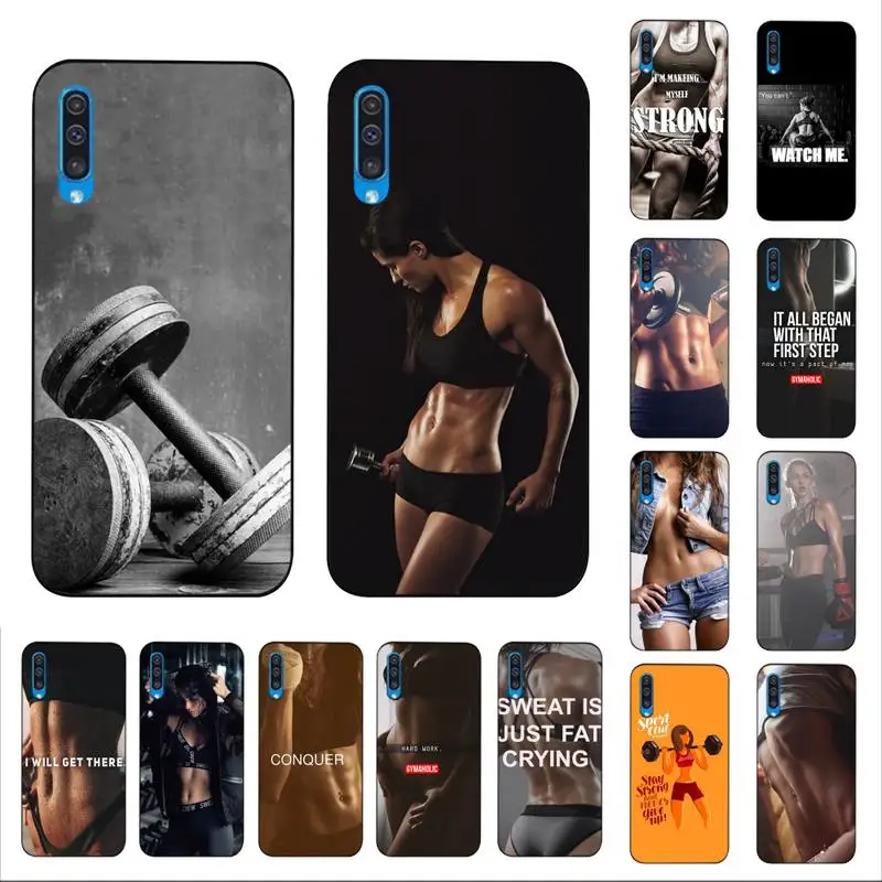 

LVTLV Girl Bodybuilding fitness gym woman Phone Case for Samsung A30s 51 5 71 70 40 10 20 s 31 A7 A8 2018