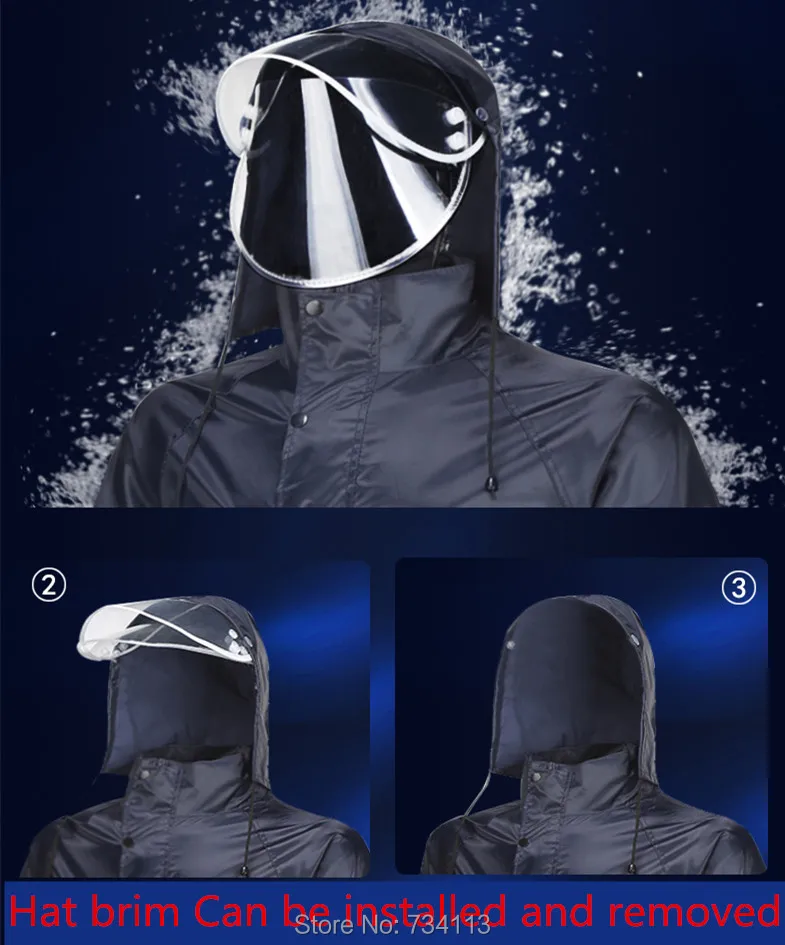 Дождевик Мужской (пальто + брюки) тяжелый плащ для езды на электровелосипеде