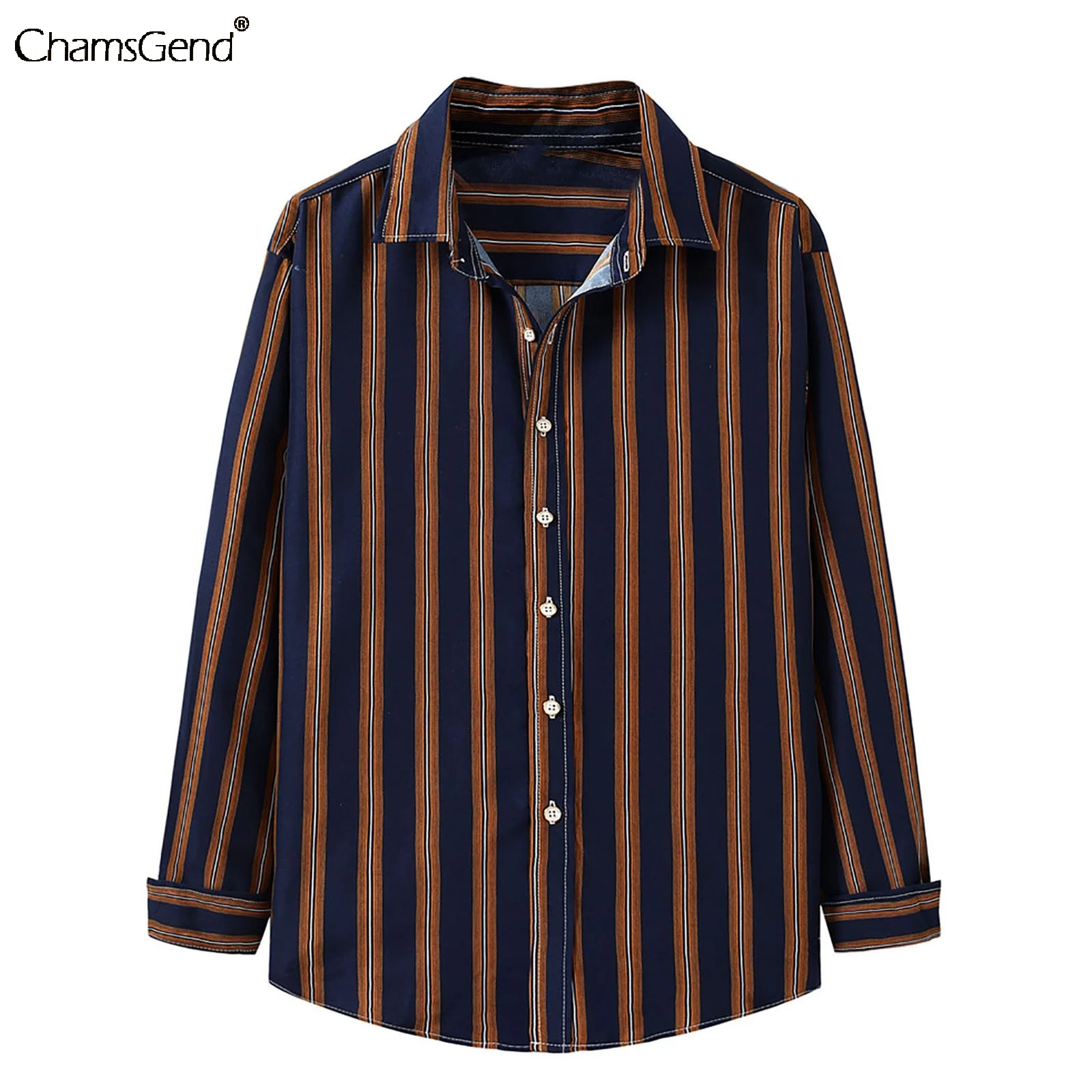 

Рубашка мужская однобортная в полоску, Базовая Блузка, повседневная, с длинным рукавом, блейзер, темно-синяя, Осень-зима