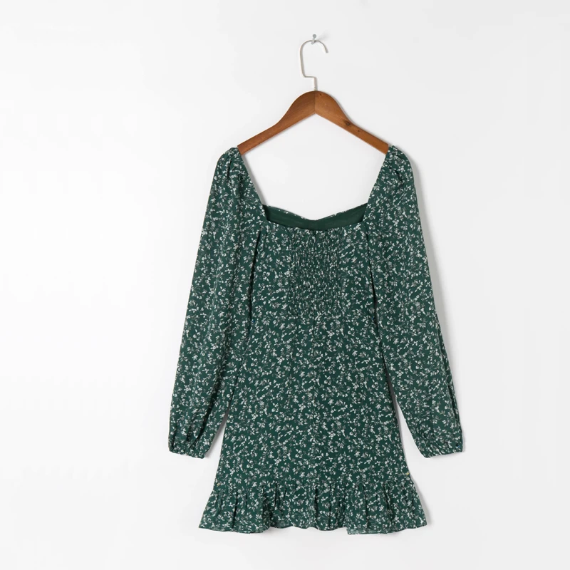 

Summer Women's Casual Floral Printed Bowknot Decorated Slim Dress