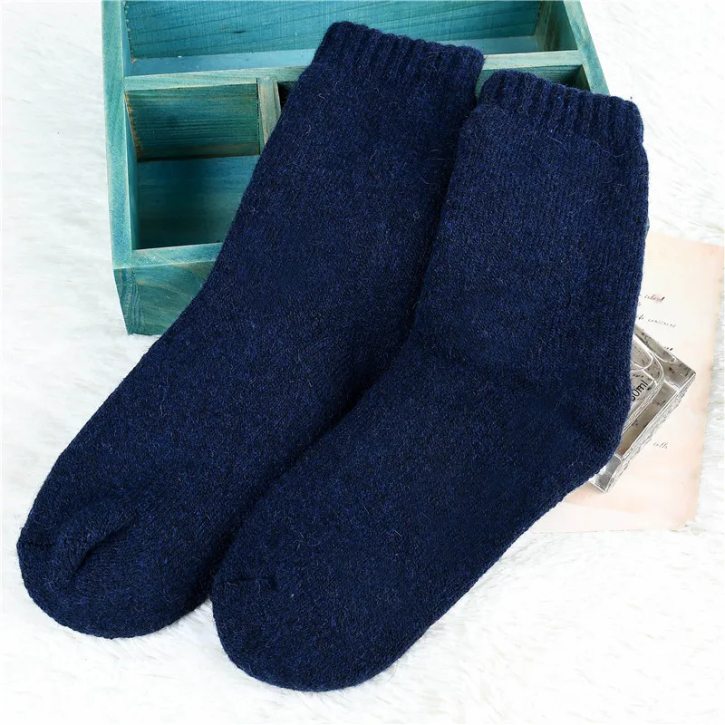 Navy for Women Jeseca осень зима толстые теплые носки для женщин/мужчин толстые теплые шерстяные зимние носки бесшовные кашемировые носки для сна - Цвет: Navy for Women