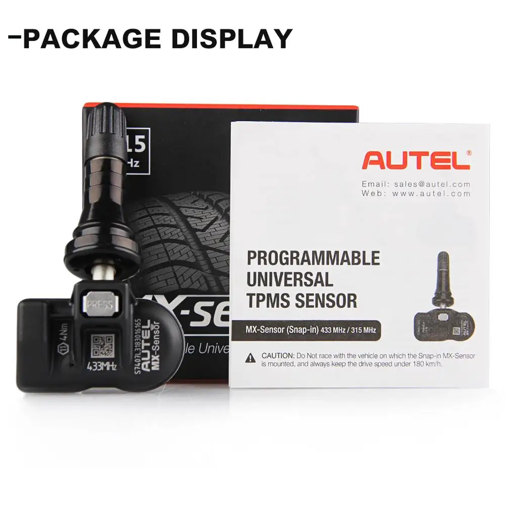 4 шт. универсальный программируемый датчик давления в шинах Autel 433 МГц MX-Sensor M |