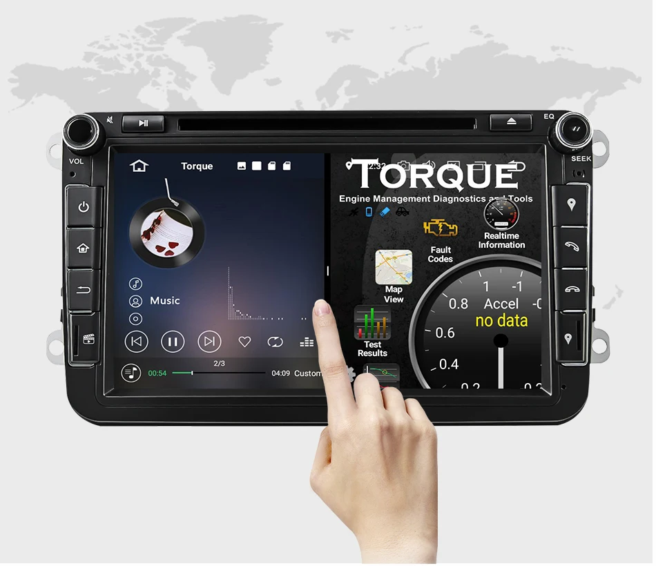 Eunavi 2 din Android 9 автомобильный dvd-плеер для VW Passat CC Polo GOLF 5 6 Touran EOS T5 Sharan Jetta Tiguan gps навигация радио DSP
