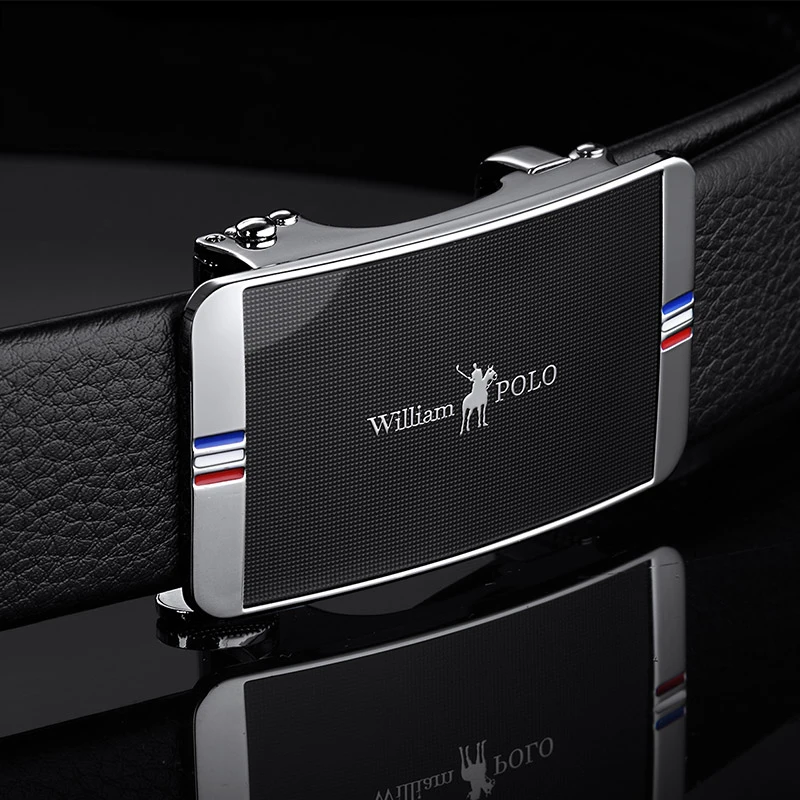Ремень WILLIAMPOLO мужской из натуральной кожи элегантный с автоматической