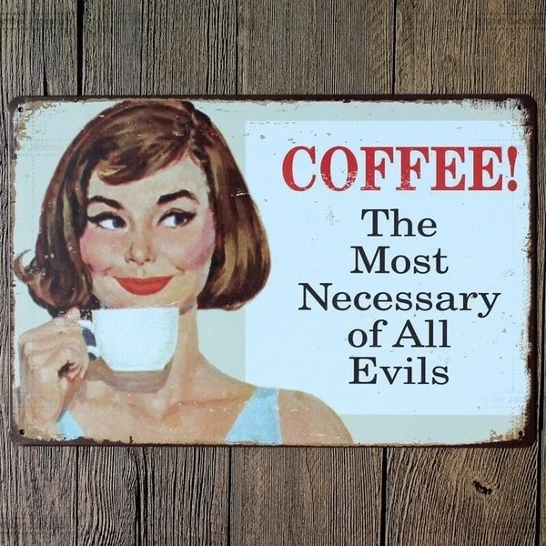 

Coffee Girl Tin Signs Metal Plate Wall Pub Home Art Party Decor Vintage Poster Plates Home Decoration Wall Shop Bar Sign