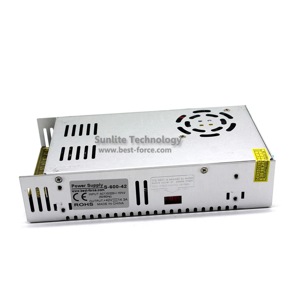 DC 42V 14.3A 600W импульсный источник питания светодиодный трансформатор драйвера 110V 220V
