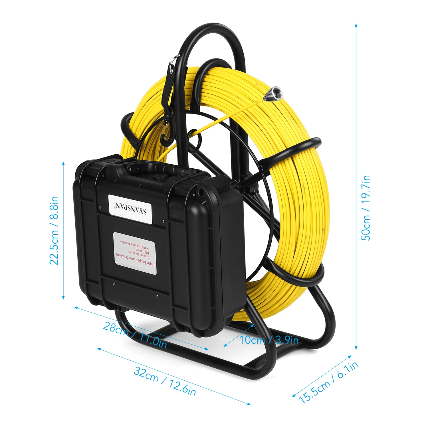 Камера для осмотра труб 9 дюймов 100 м сливная труба промышленный эндоскоп