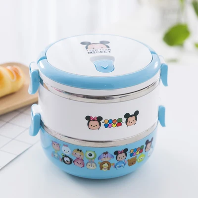 Набор коробок из нержавеющей стали с изображением дораэмона KT Микки и Минни Lancheira