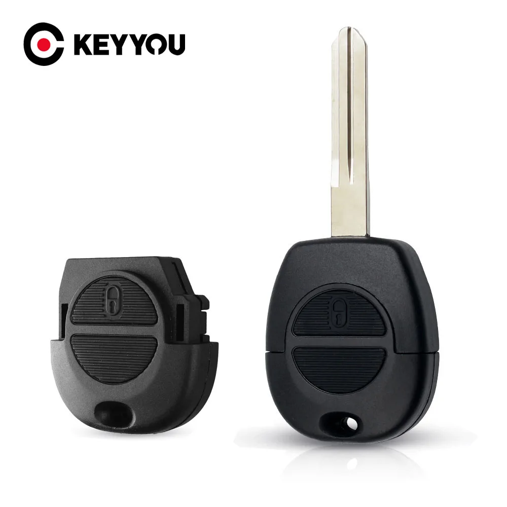 Чехол KEYYOU для Nissan чехол ключей с 2 кнопками автомобильного брелока Micra Almera Primera