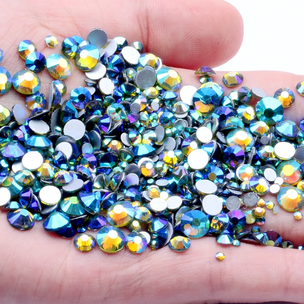 Оливковый/оливковый AB с плоской задней частью горячая фиксация стразы кристаллы