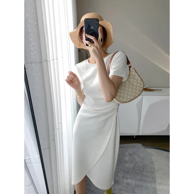 

New Women Summer Fashion Bodycon Dresses Female Elegant Solid Casual T-Shirt Vestdios Office Lady Clothes