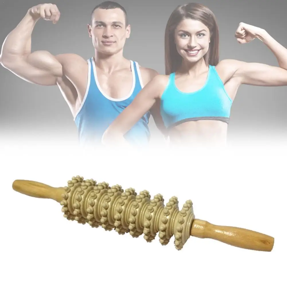 

Wooden Exercise Roller Sport Injury Body Leg Trigger Health Muscle Sticks Care Massager Point Roller T1T2