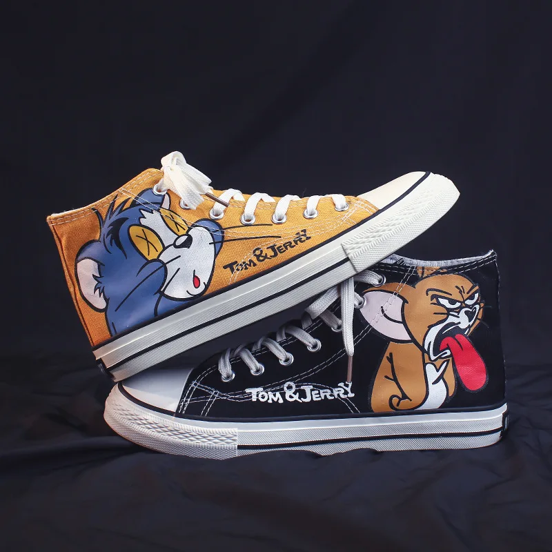 

Autumn New High-Top Canvas Shoes Student Casual Sneakers Flat Shoes Men's Shoes