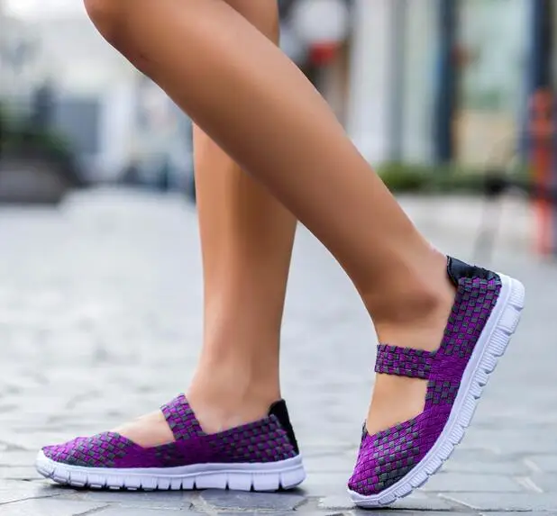 Г.; nuevas zapatillas de deporte de moda para mujer; zapatos casuales; zapatos de verano de malla para mujer; zapatillas transp - Цвет: 599purple