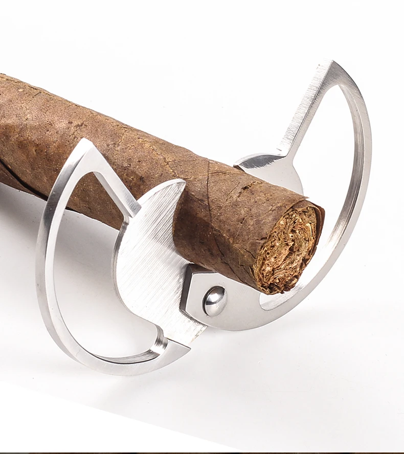 1 шт. Cohiba сигары резак круглый серебряный Нержавеющая сталь острый дым сигары аксессуары для кубинской сигары
