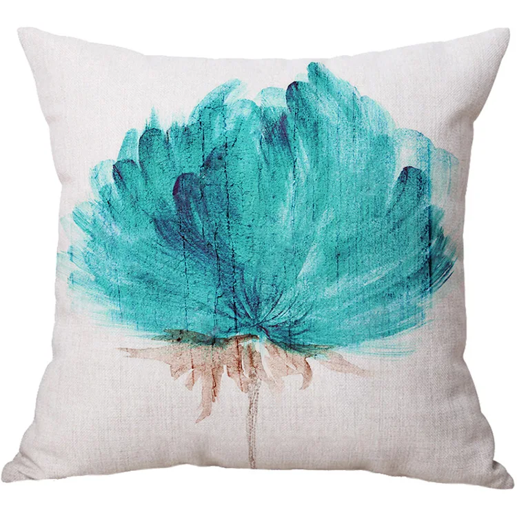 

Colourful Flower Pillow Case Cushion Cover Cotton Linen Home Decor Pillowcase Decorative Pillows For Sofa Christmas Pillow Cases