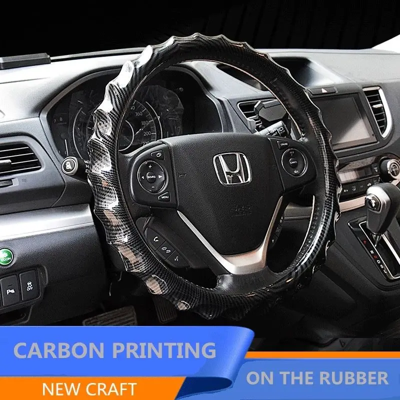 

Designed Steering Wheel Cover Massage Carbon Handle Covers Case For Sport Car Interior Accessories