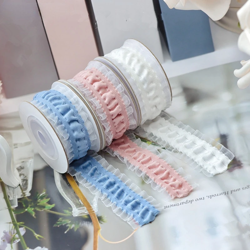 Кружевные складки с оборками диаметром 25 мм аксессуары для рукоделия 10 ярдов |