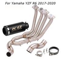 for yamaha yzf r6 2017 2020 motorcycle whole system exhaust muffler tips mid front header link pipe