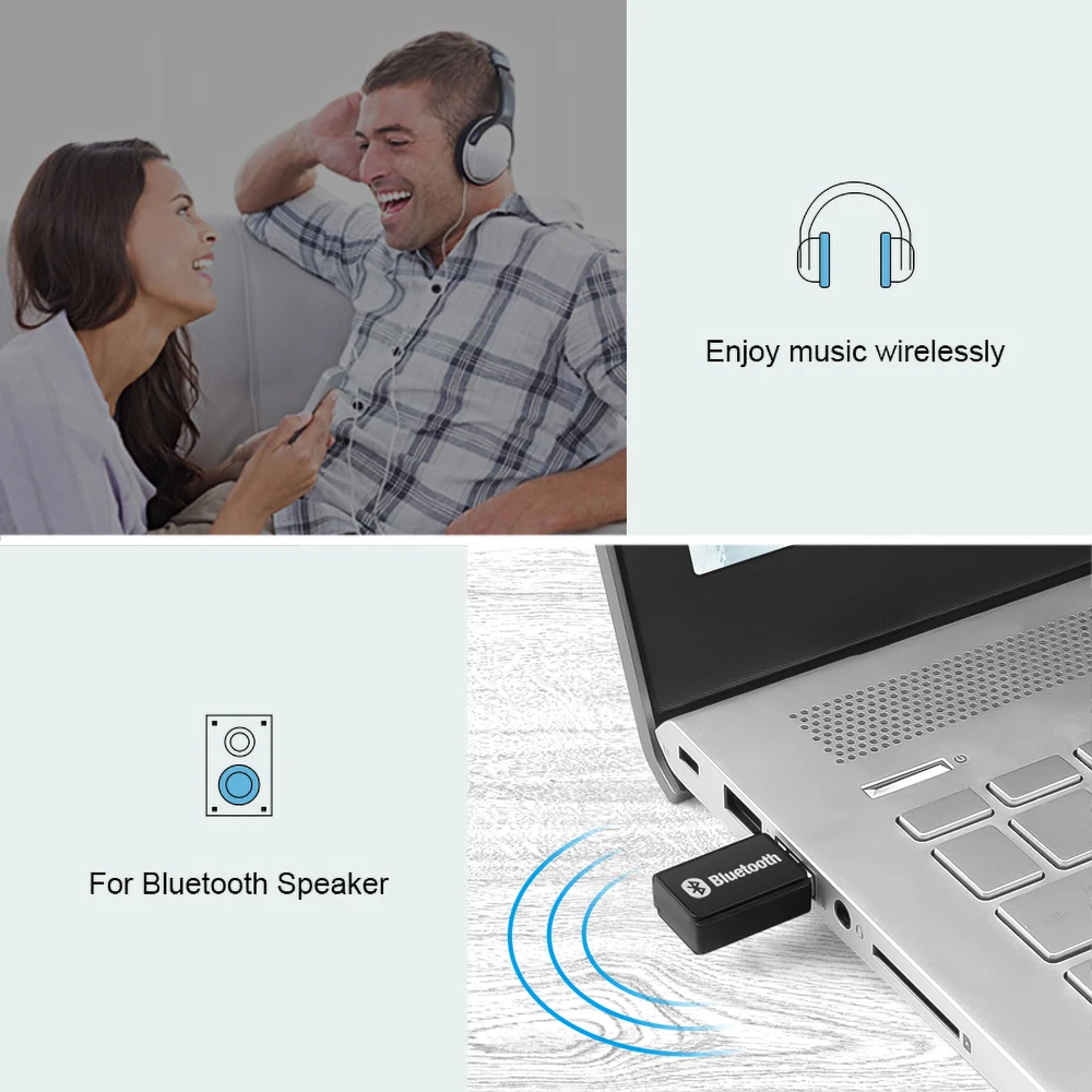 Kebidu Bluetooth 5 0 аудио передатчик мини стерео беспроводной USB адаптер для ПК