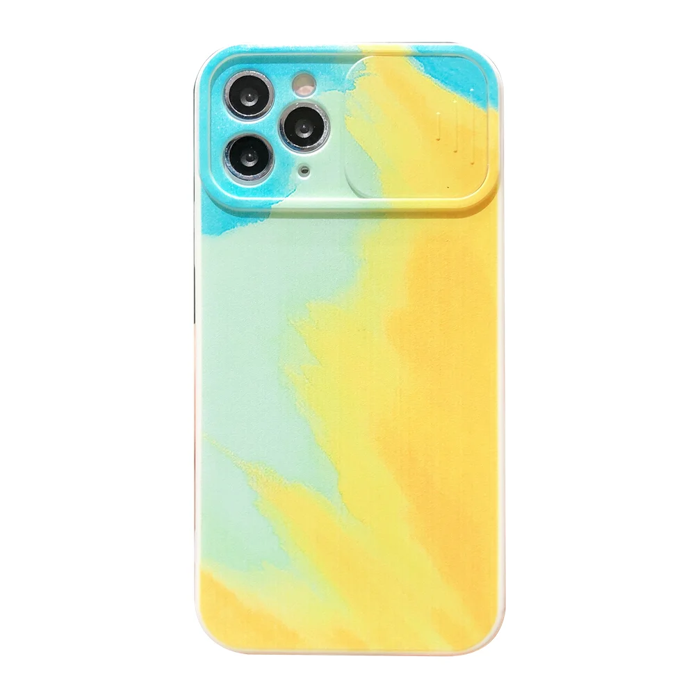

Official Original Watercolor Phone Case For iPhone 12 11 PRO MAX XS Max XR X SE2 7 8 Plus Soft Silicone Camera protection Case