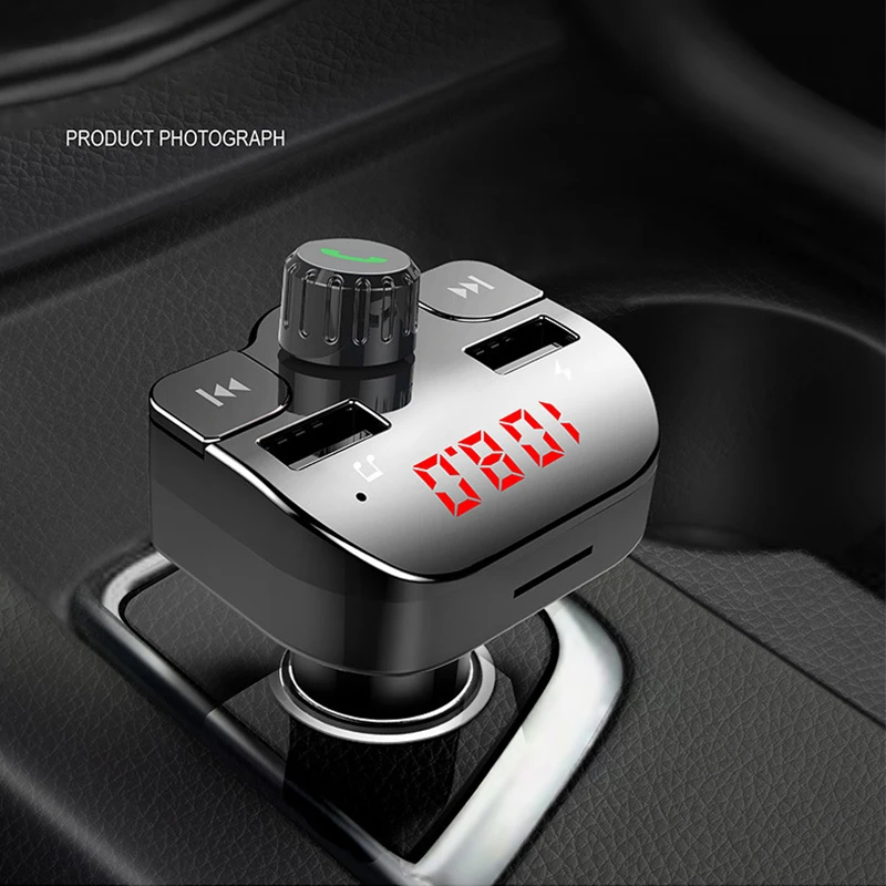 2019 New Bluetooth FM Transmitter Car MP3 Player HD Call Lossless Sound Quality Dual USB |