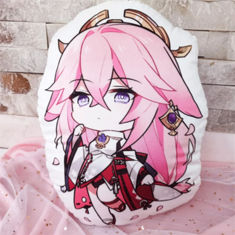 

Game Anime Genshin Impact Fox Miss Plush Cosplay Figure Doll Toy Dakimakura Gift Pendant Accessories Prop