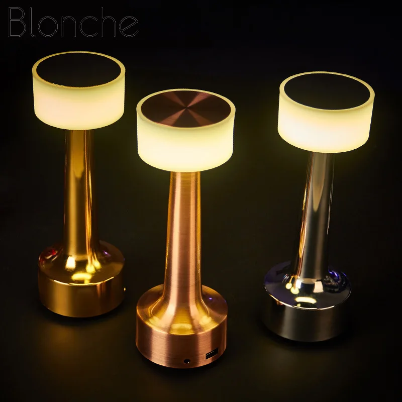 

Portable Bar Table Lamp Induction Touch Desk Night Light Led Rechargeable Restaurant Bedroom Bedside Lamp Home Decoration