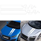 2 шт. наклейка на капот автомобиля Наклейка ремонт Виниловая пленка для BMW Ford Toyota Renault Peugeot Subaru Mustang Honda Гоночный флаг универсальный корабль